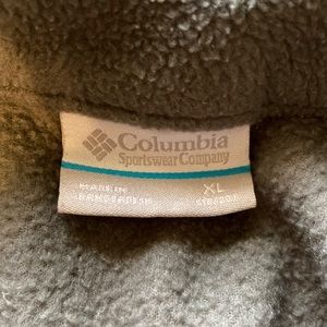 Grey/Green Columbia Fleece Zip Up Jacket